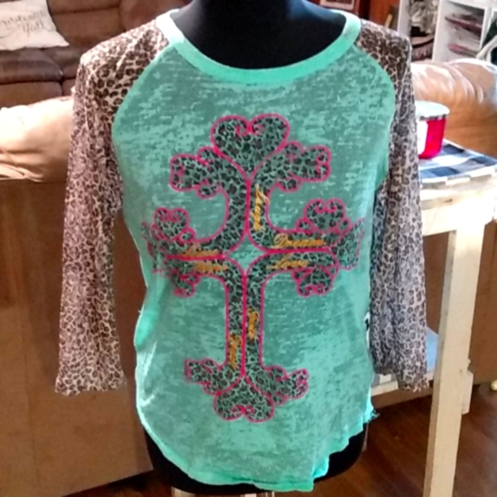 Leopard baseball tee